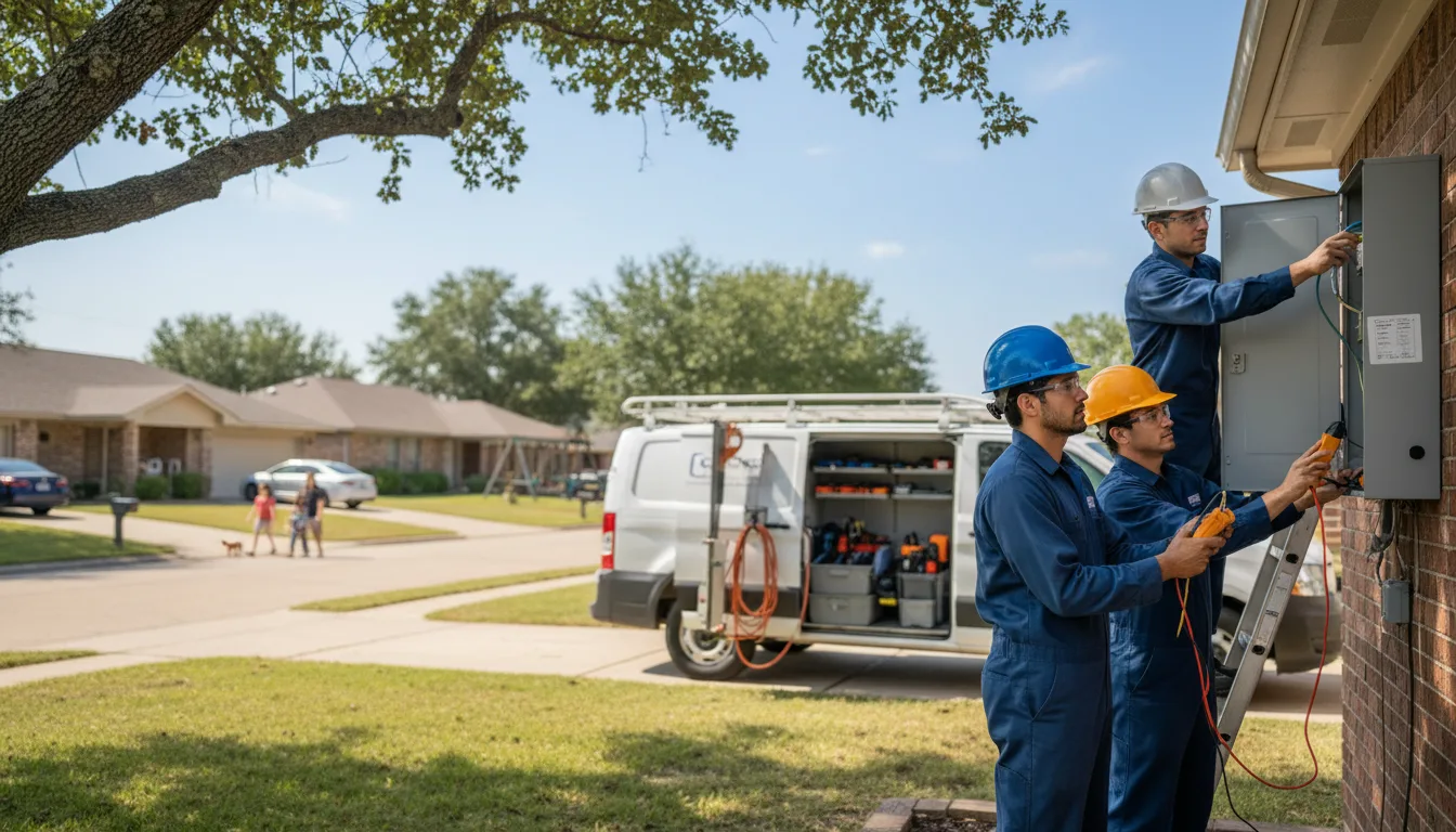 Certified electrician providing emergency electrical services in Graham, TX